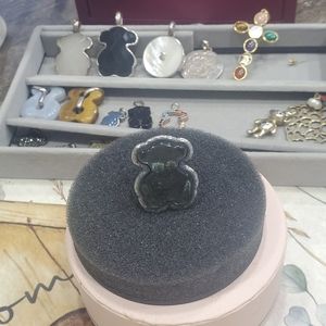 Tous Authentic beautiful unique Murano glass ring comes with box Size 7 Its adju